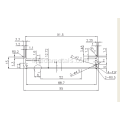 Extrusion en aluminium d'amplificateur audio brossé personnalisé